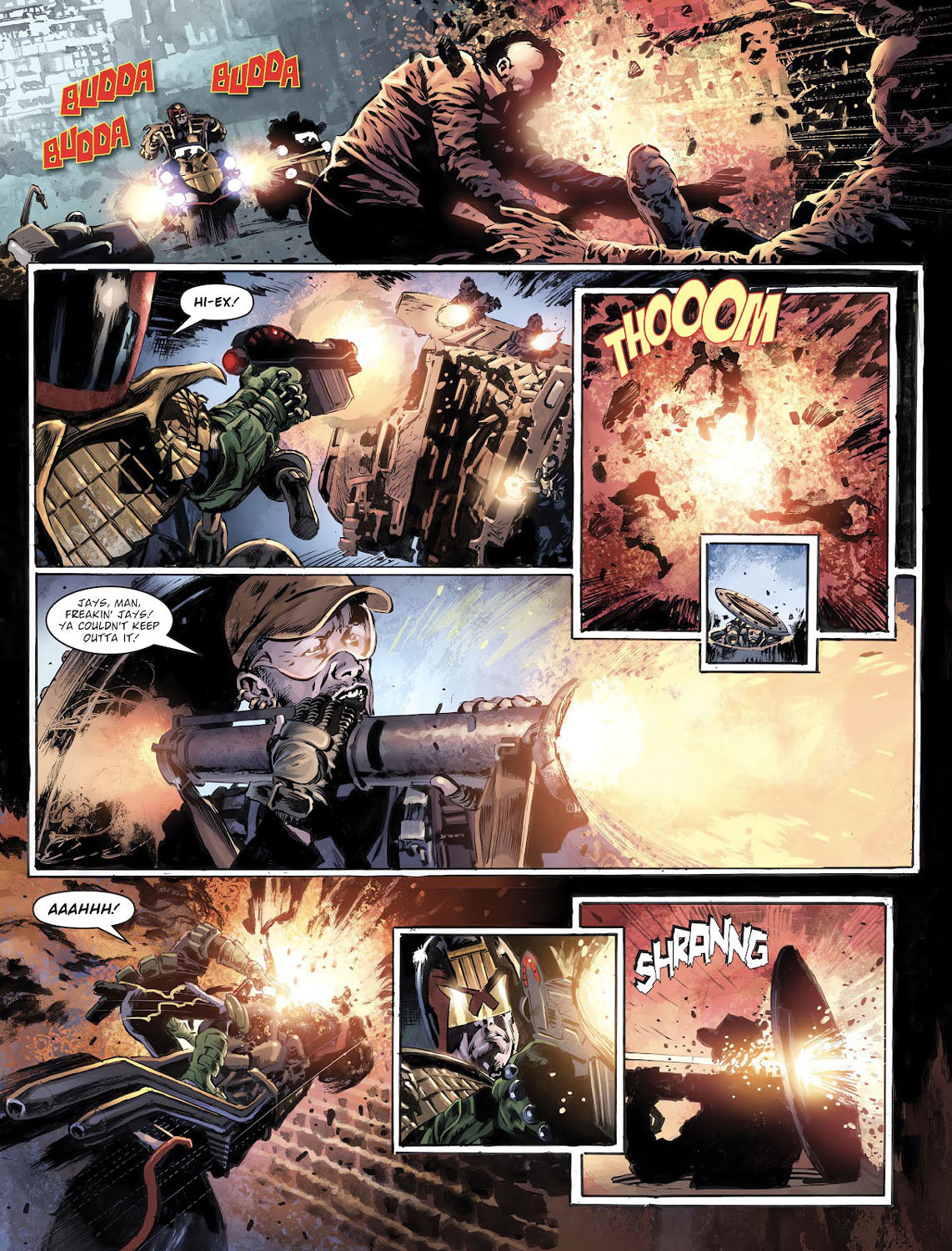2000AD #2464 p.04 - All-Out Action!