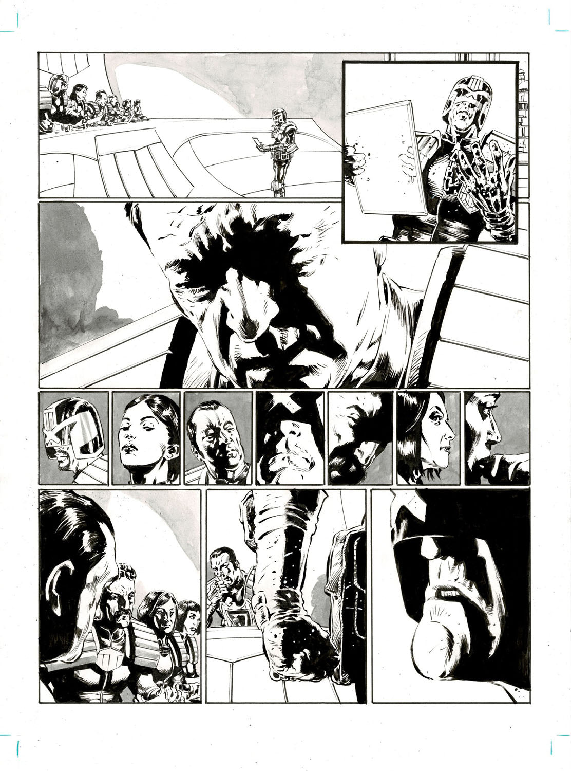 2000AD #2464 p.06 - Council of Five Reinstates the Mechs!