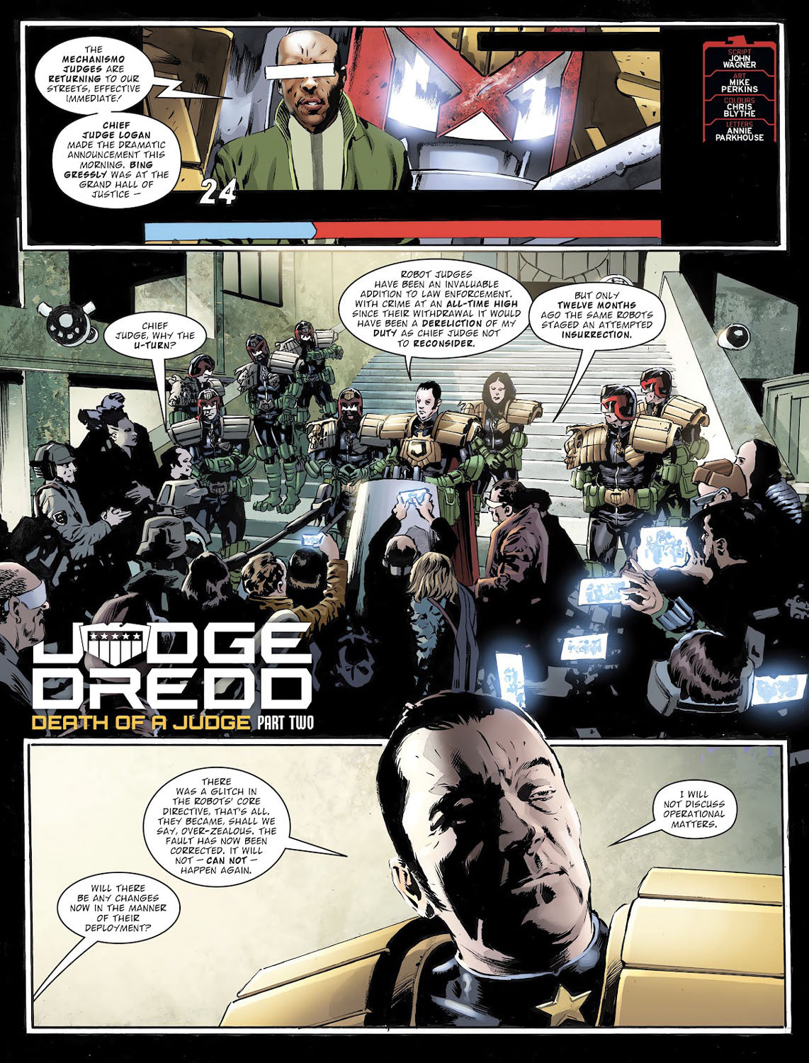 2000AD #2465 p.01 - Chief Judge Reinstates the Mechs!