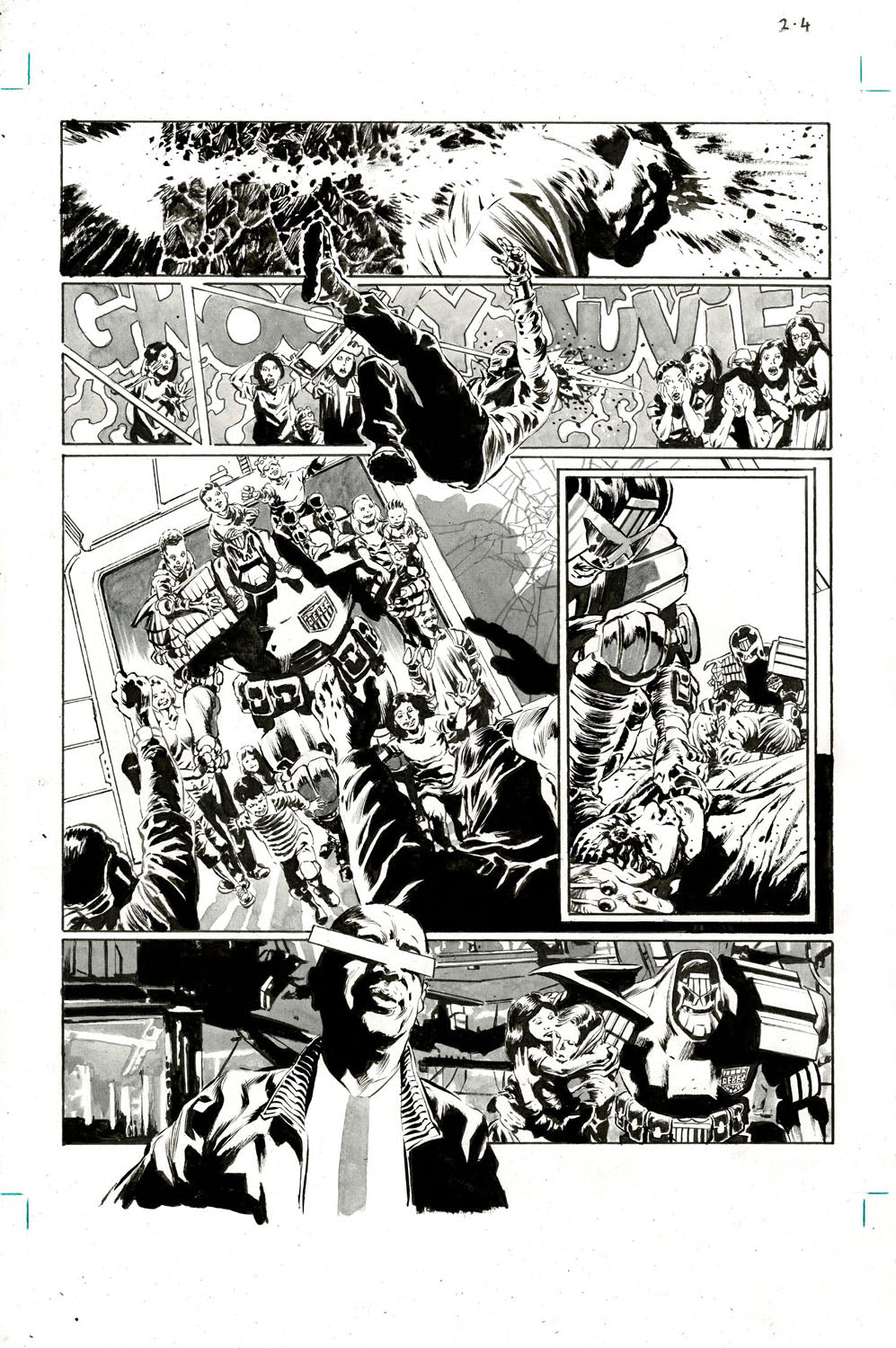 2000AD #2465 p.04 - Derek saves the day (& 12 kids)!