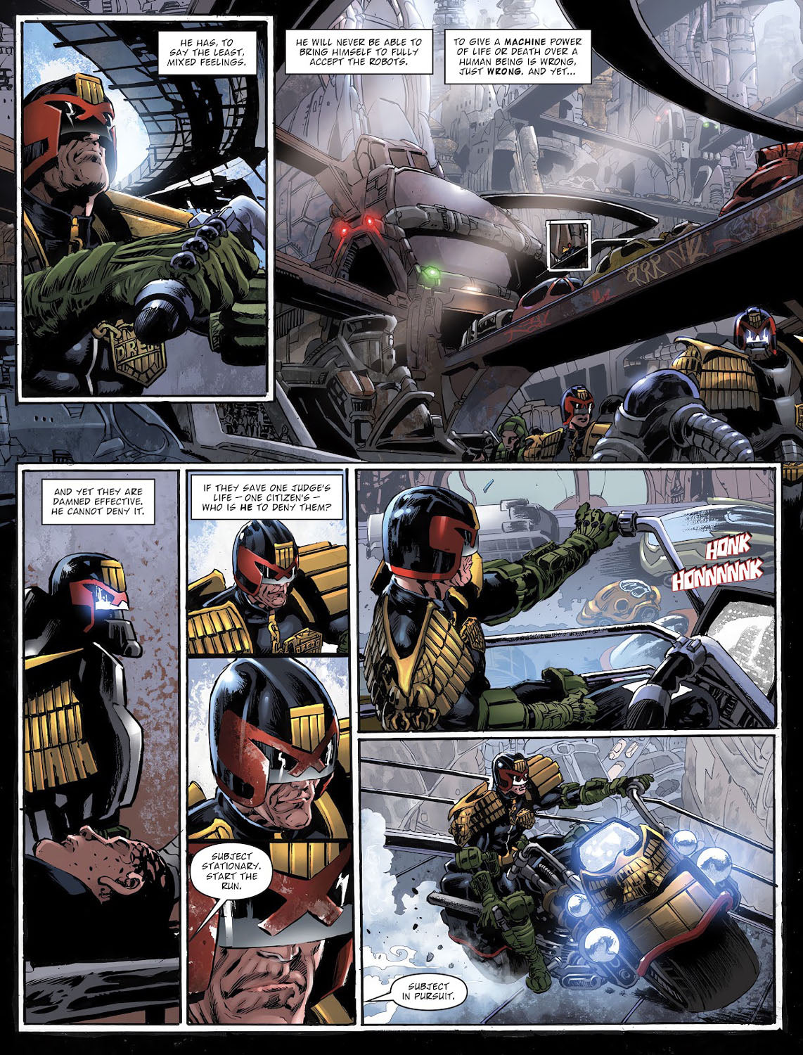 2000AD #2465 p.05 - Outstanding Dredd Imagery!
