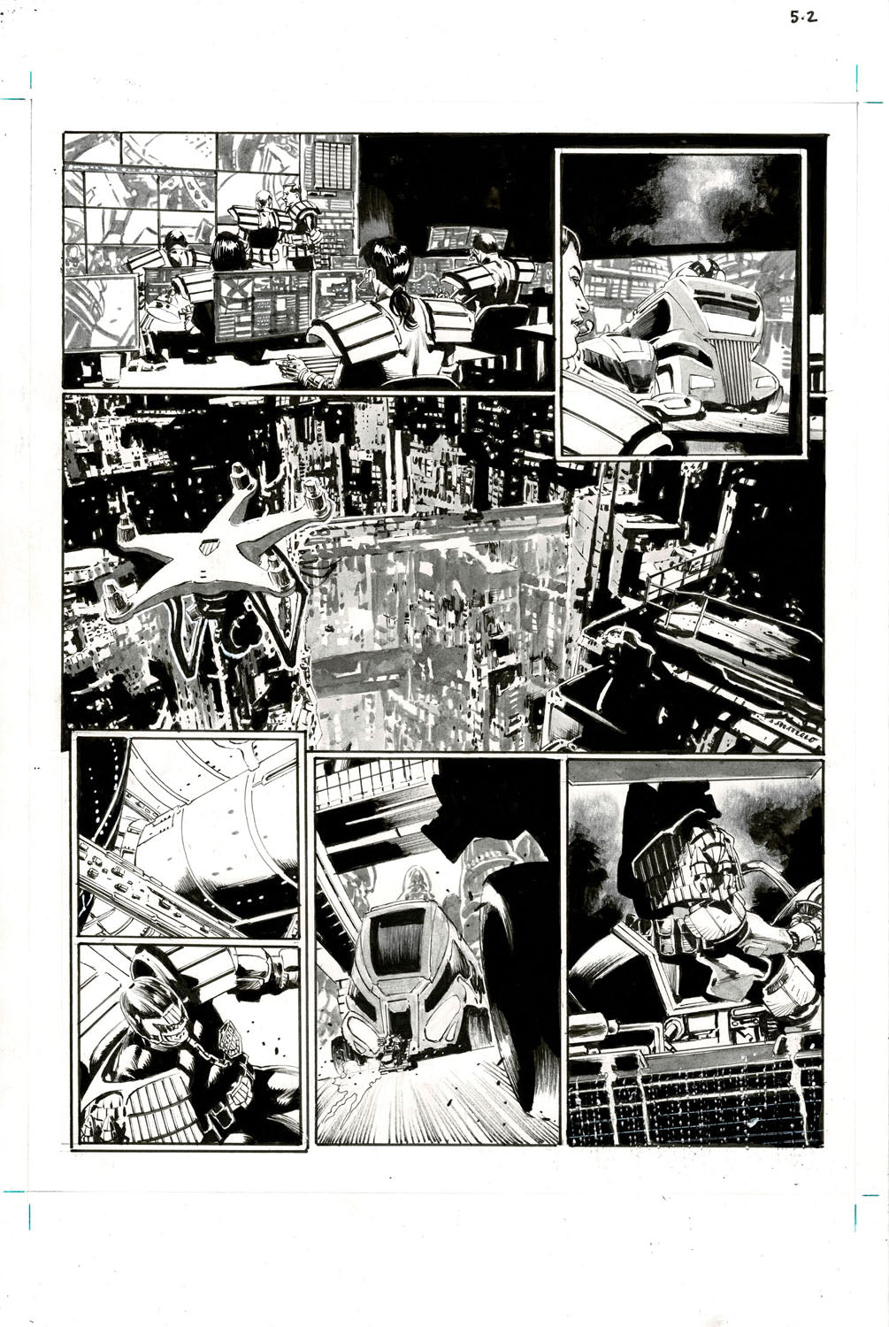 2000AD #2468 p.02 - Great Mega-City One page!