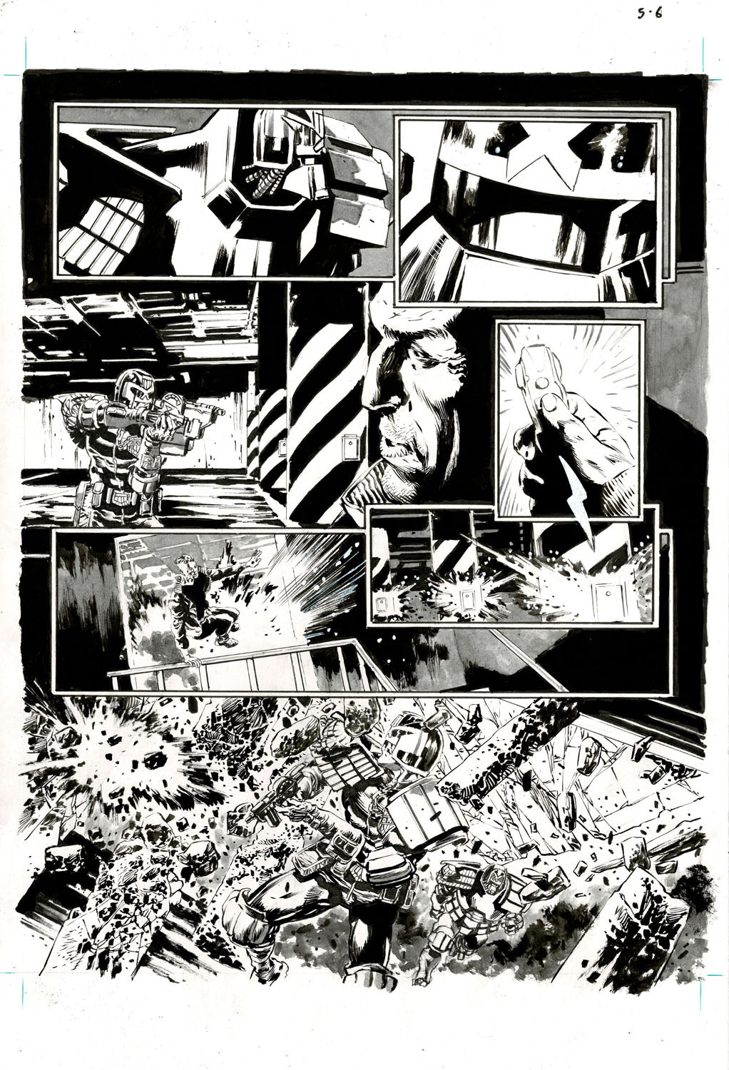 2000AD #2468 p.06 - Dredd is Ambushed!