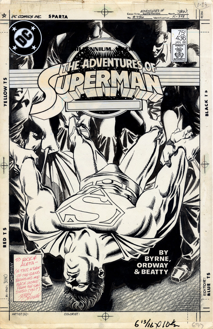 Ordway, Jerry - Adventures of Superman #436 - Cover!