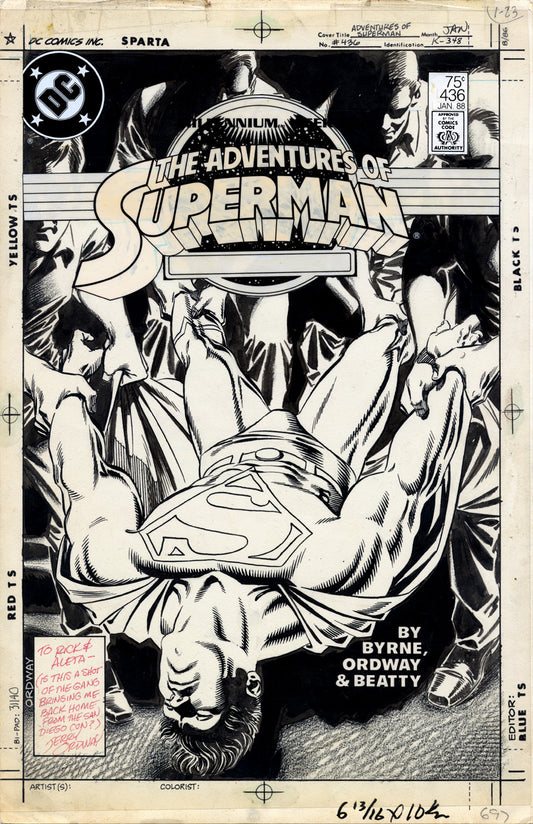 Ordway, Jerry - Adventures of Superman #436 - Cover!