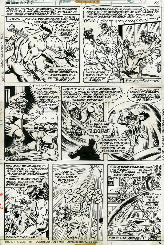 Brown, Bob - Avengers #126 p.16 - Klaw vs Everyone!