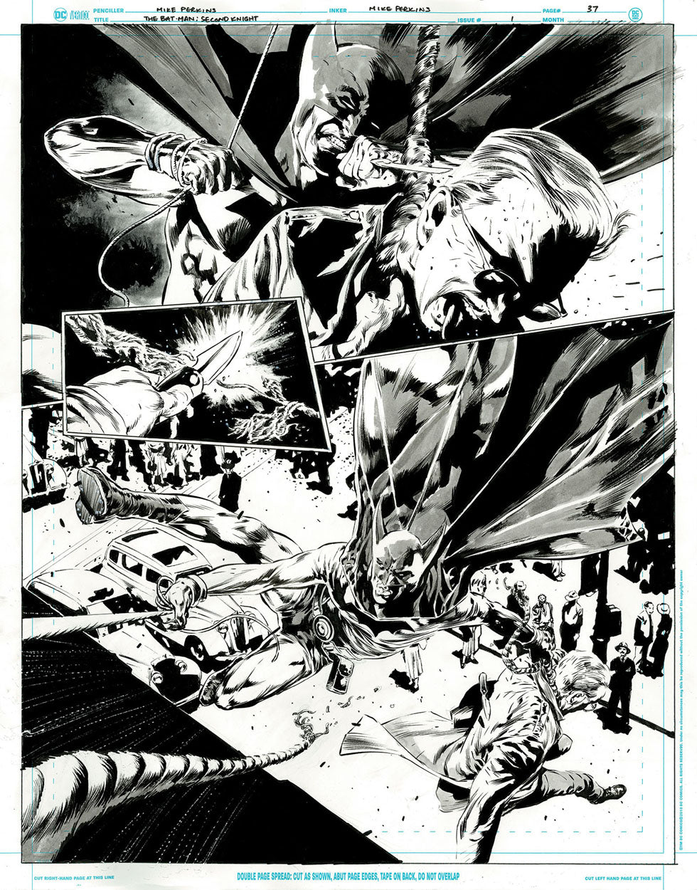 The Bat-Man: Second Knight #1 p.37 - Bat-Man Saves Commissioner Gordon!
