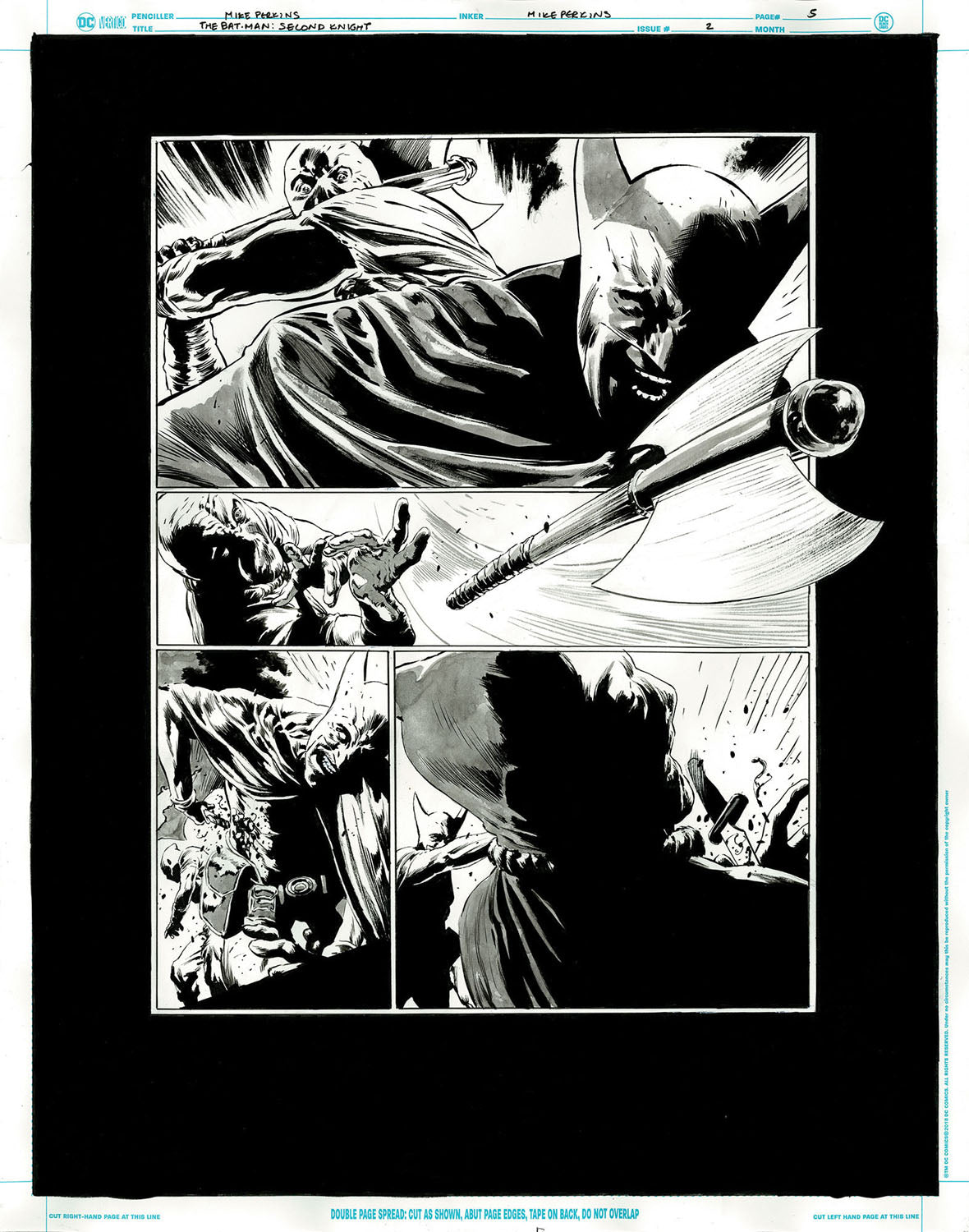 The Bat-Man: Second Knight #2 p.05 - Superman Saves Bat-Man from Beheading!