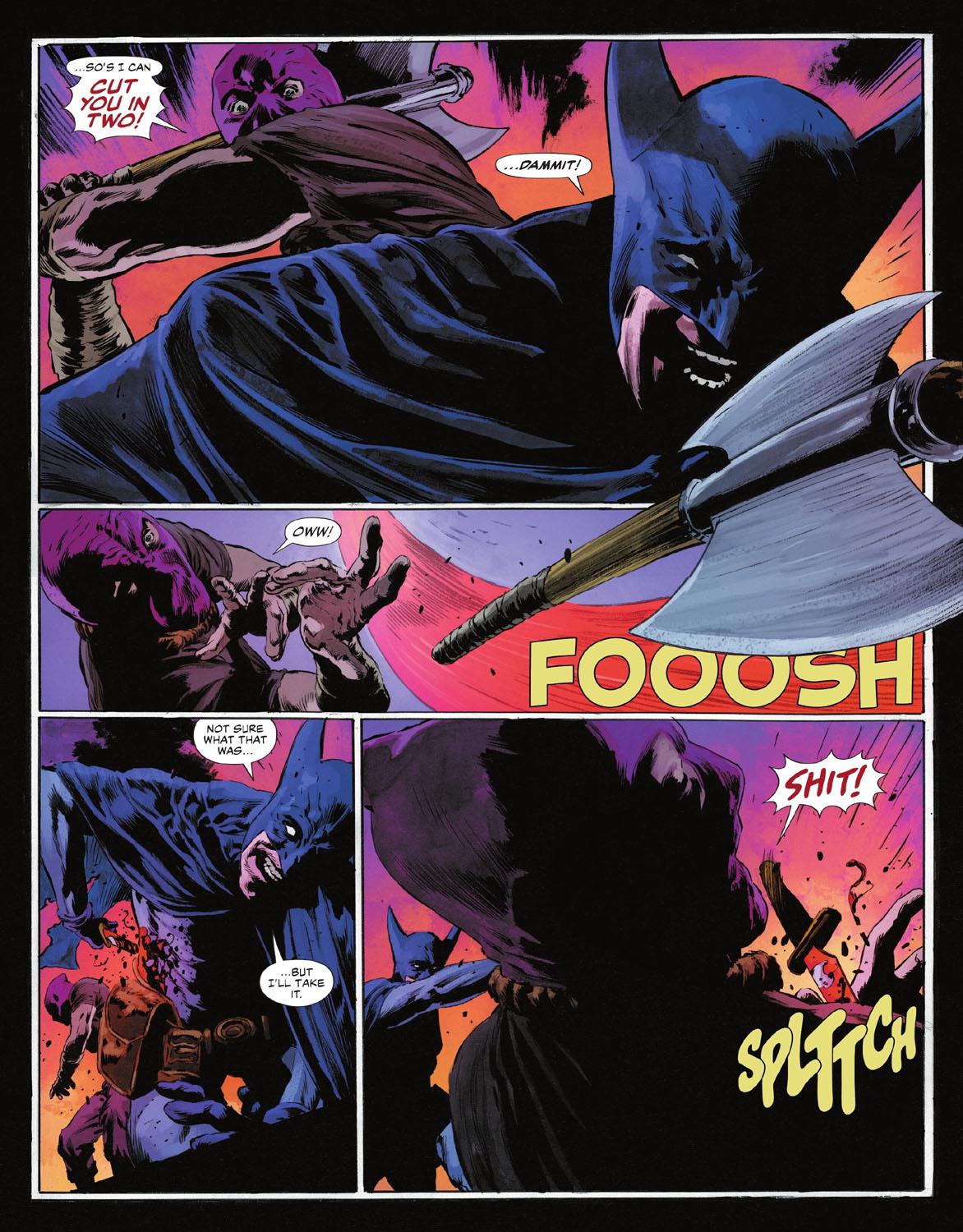 The Bat-Man: Second Knight #2 p.05 - Superman Saves Bat-Man from Beheading!