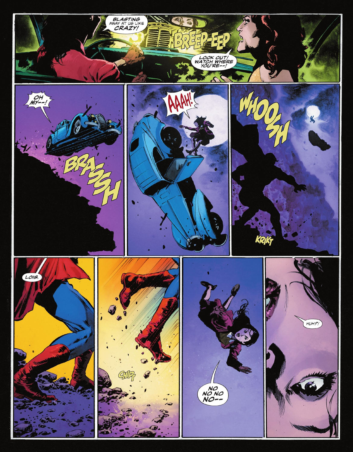 The Bat-Man: Second Knight #2 p.07 - Superman Saves Lois!