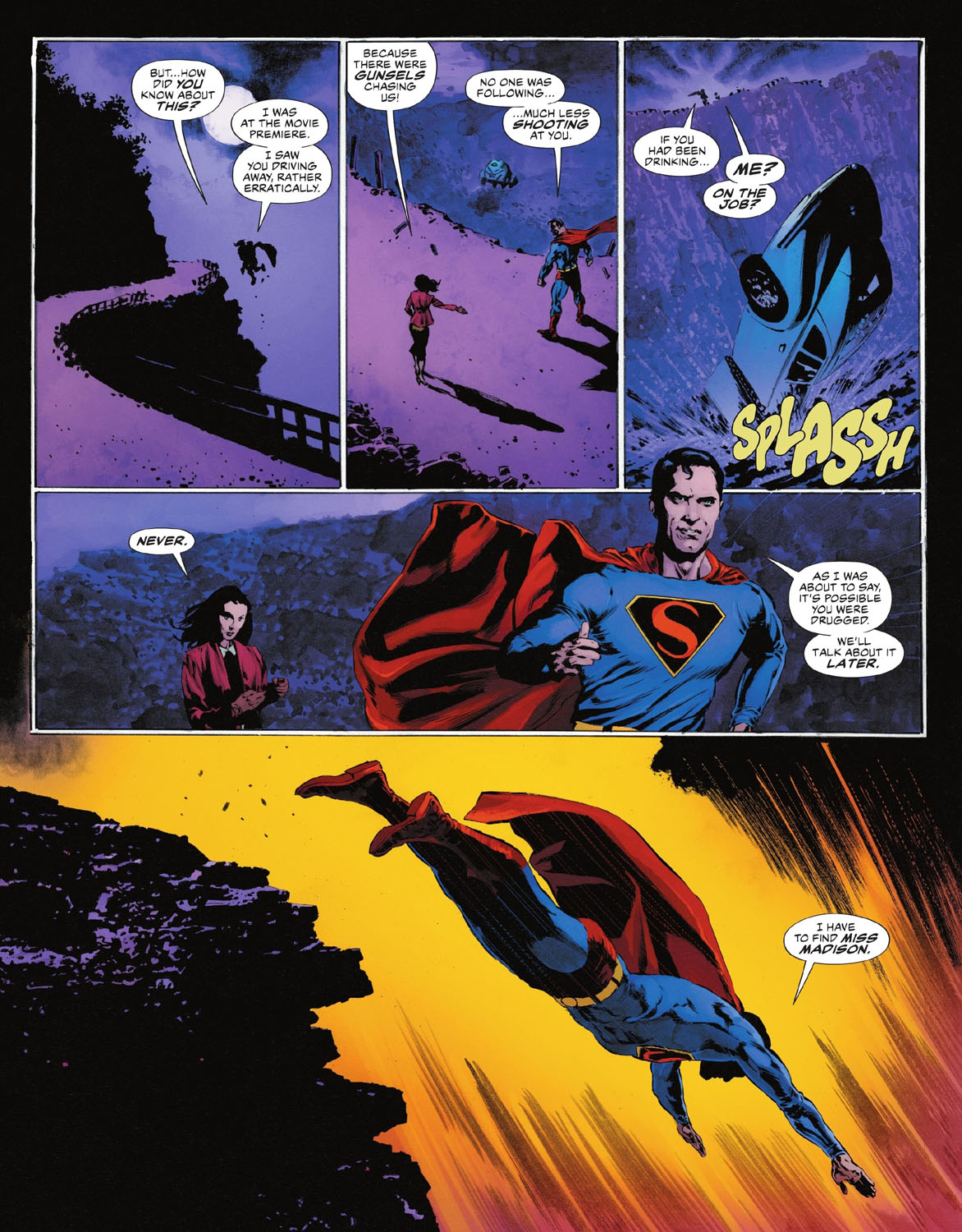 The Bat-Man: Second Knight #2 p.09 - Supes Tries to Rescue Julie!