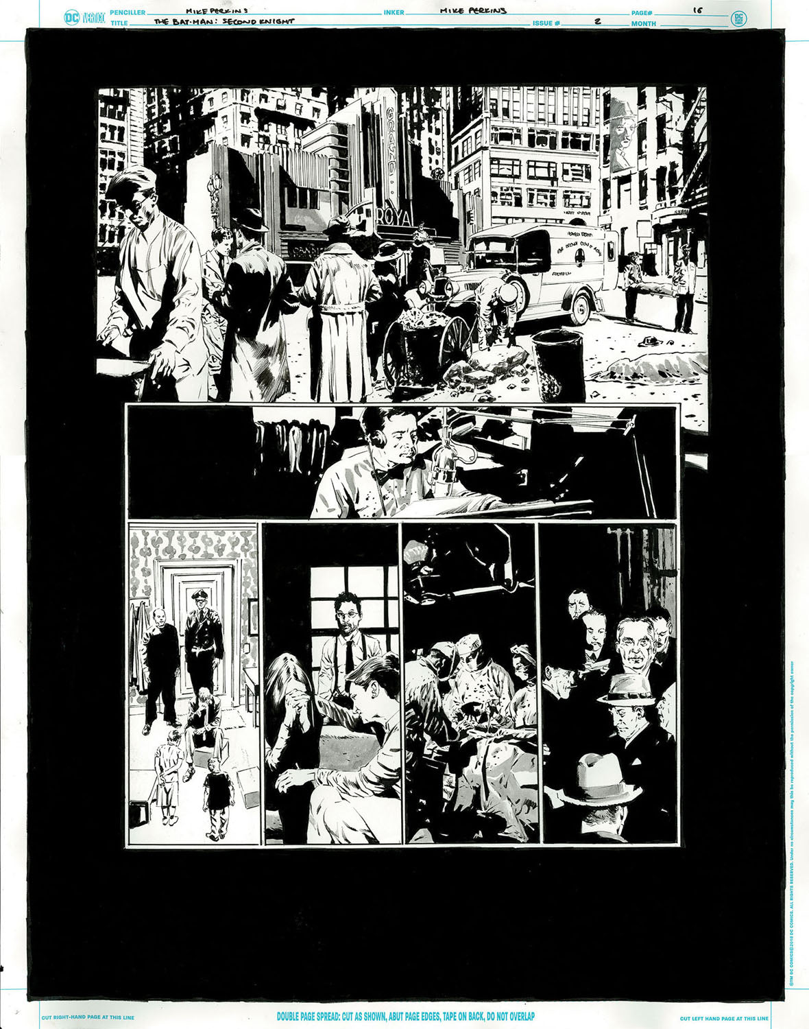 The Bat-Man: Second Knight #2 p.16 - Hangman’s Tommy Gun Massacre Aftermath