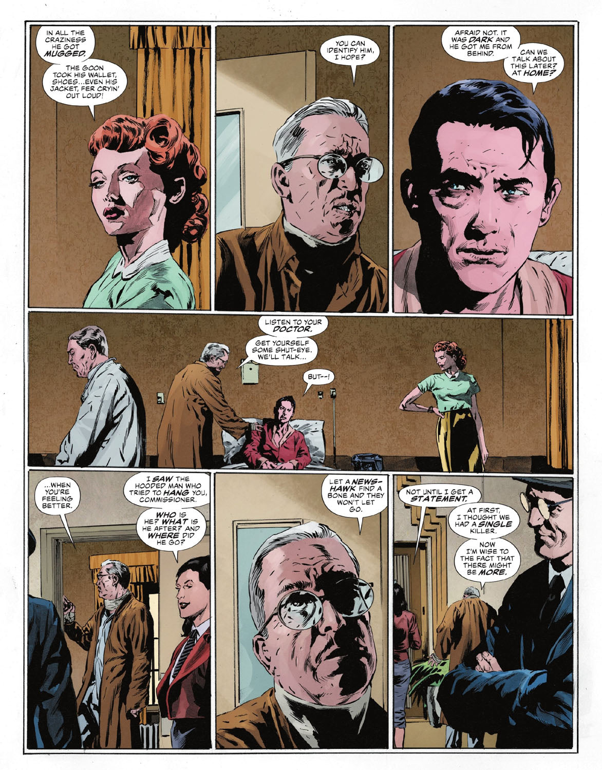 The Bat-Man: Second Knight #2 p.20 - Julie, Bruce, Gordon, Lois & Clark