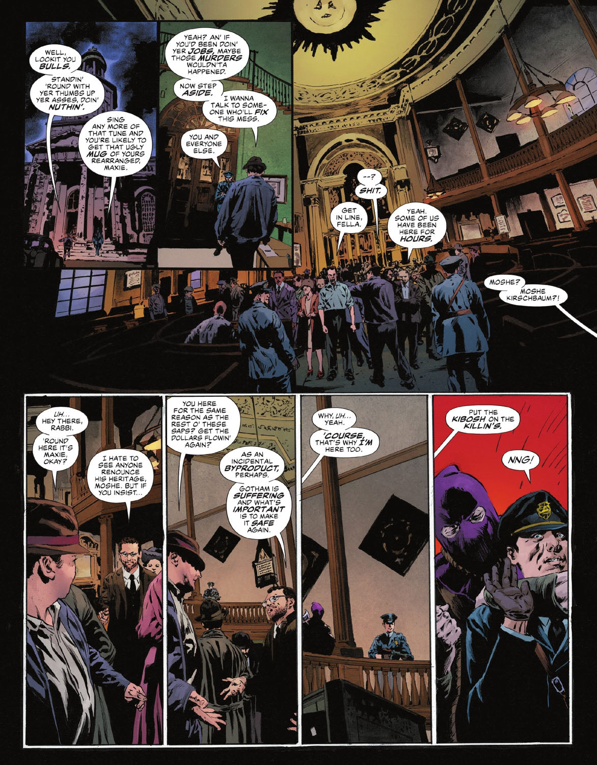 The Bat-Man: Second Knight #2 p.29 - Maxie & Rabbi Cohen Run into Each Other