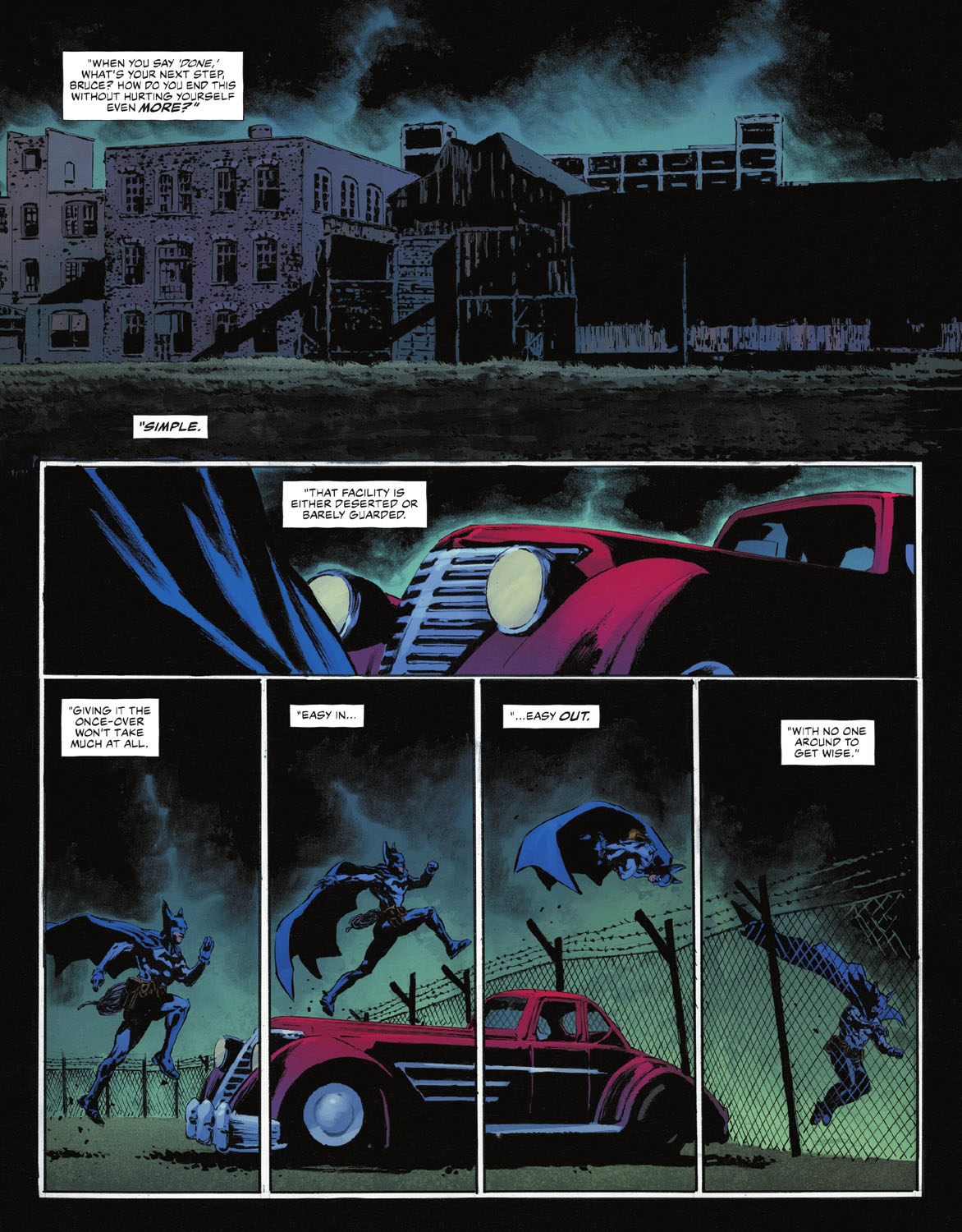 The Bat-Man: Second Knight #2 p.33 - Bat-Man Somersault Sequence!