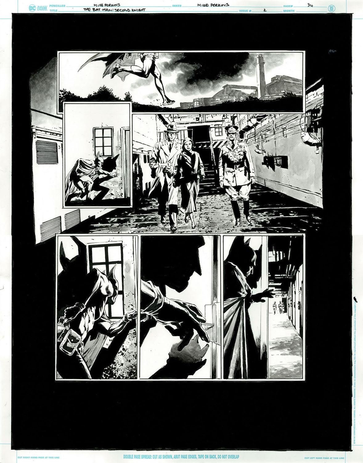 The Bat-Man: Second Knight #2 p.34 - Bat-Man in Stealth Mode!
