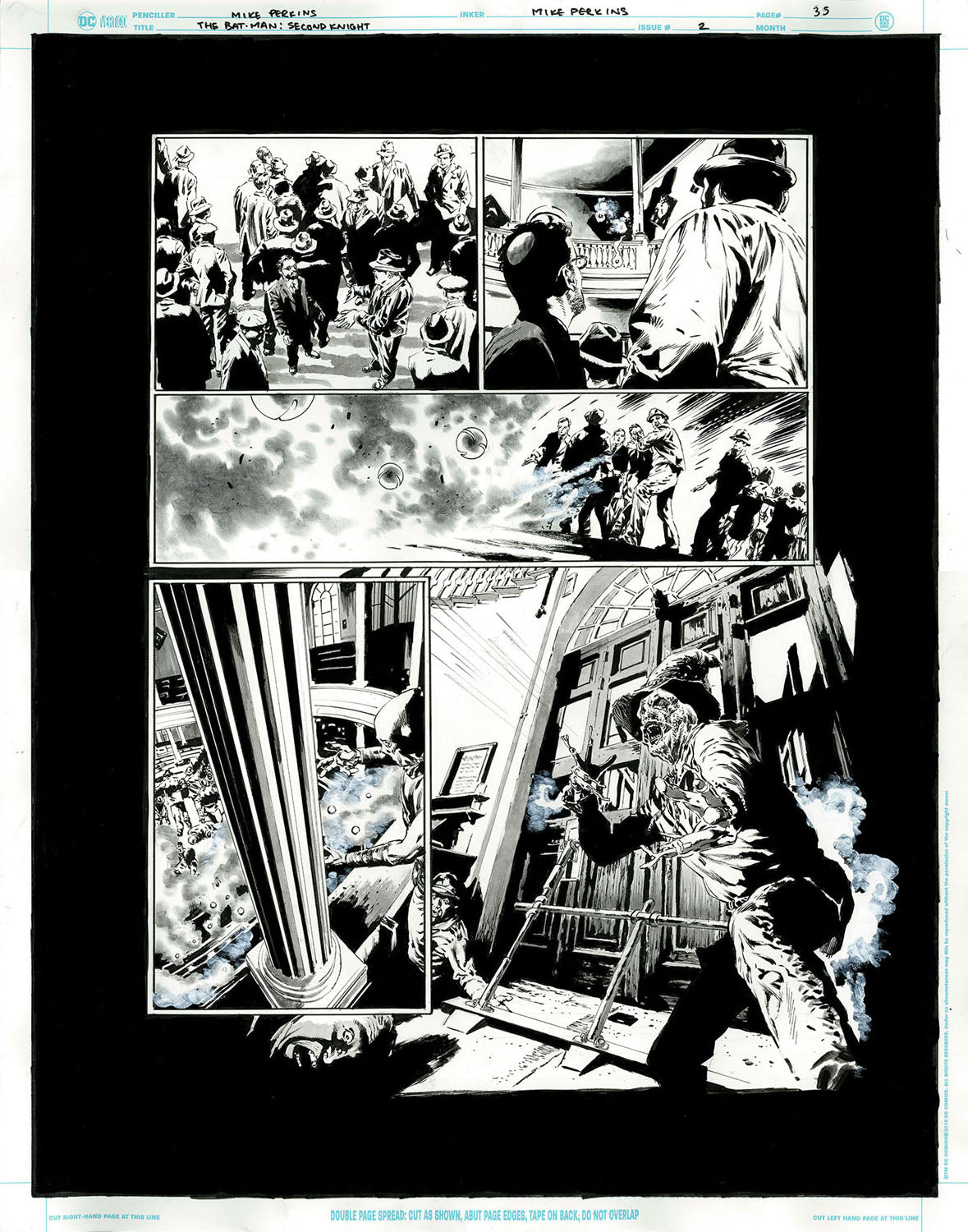 The Bat-Man: Second Knight #2 p.35 - Scarecrow & Hangman Attack!