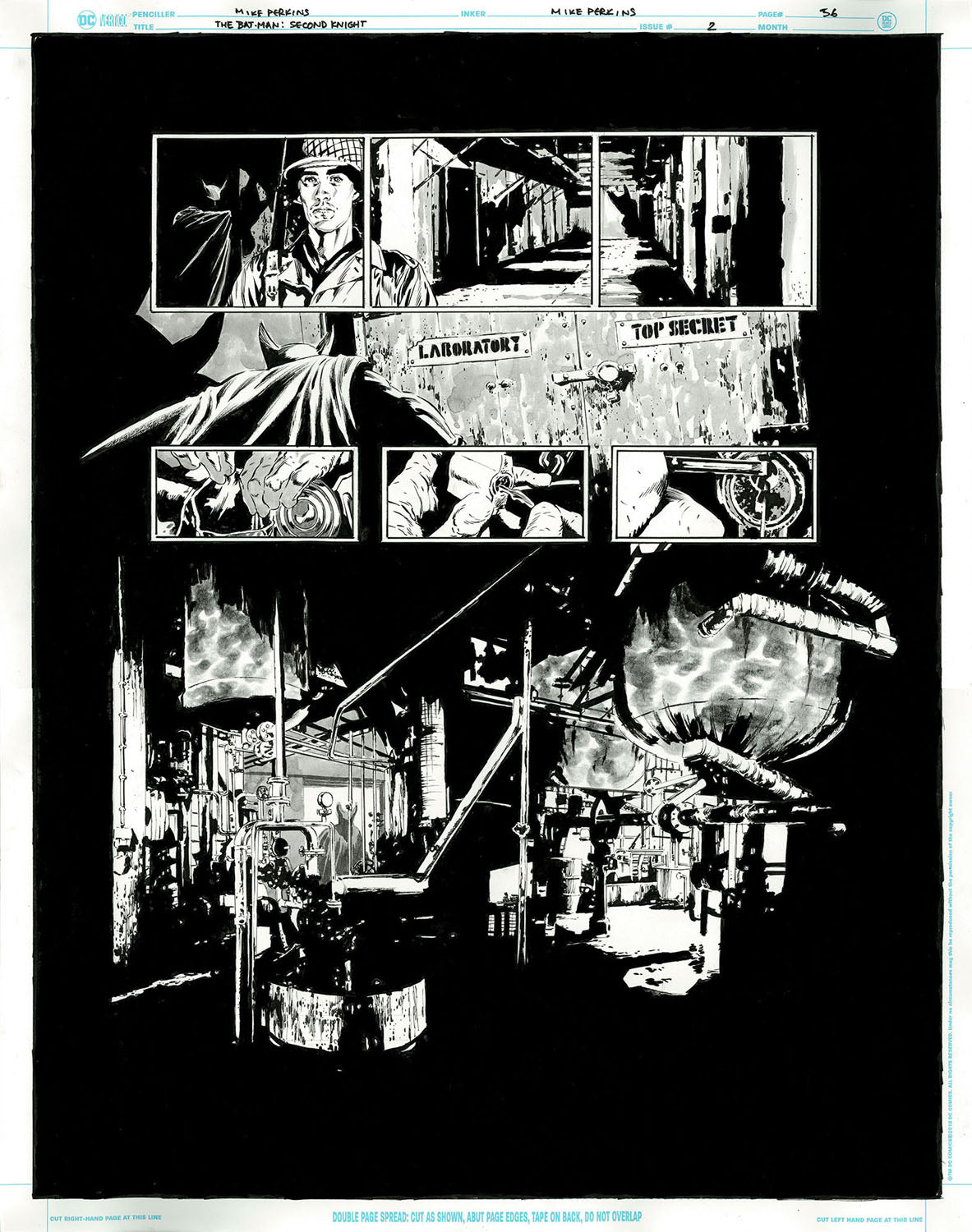 The Bat-Man: Second Knight #2 p.36 - Bat-Man in Stealth mode!