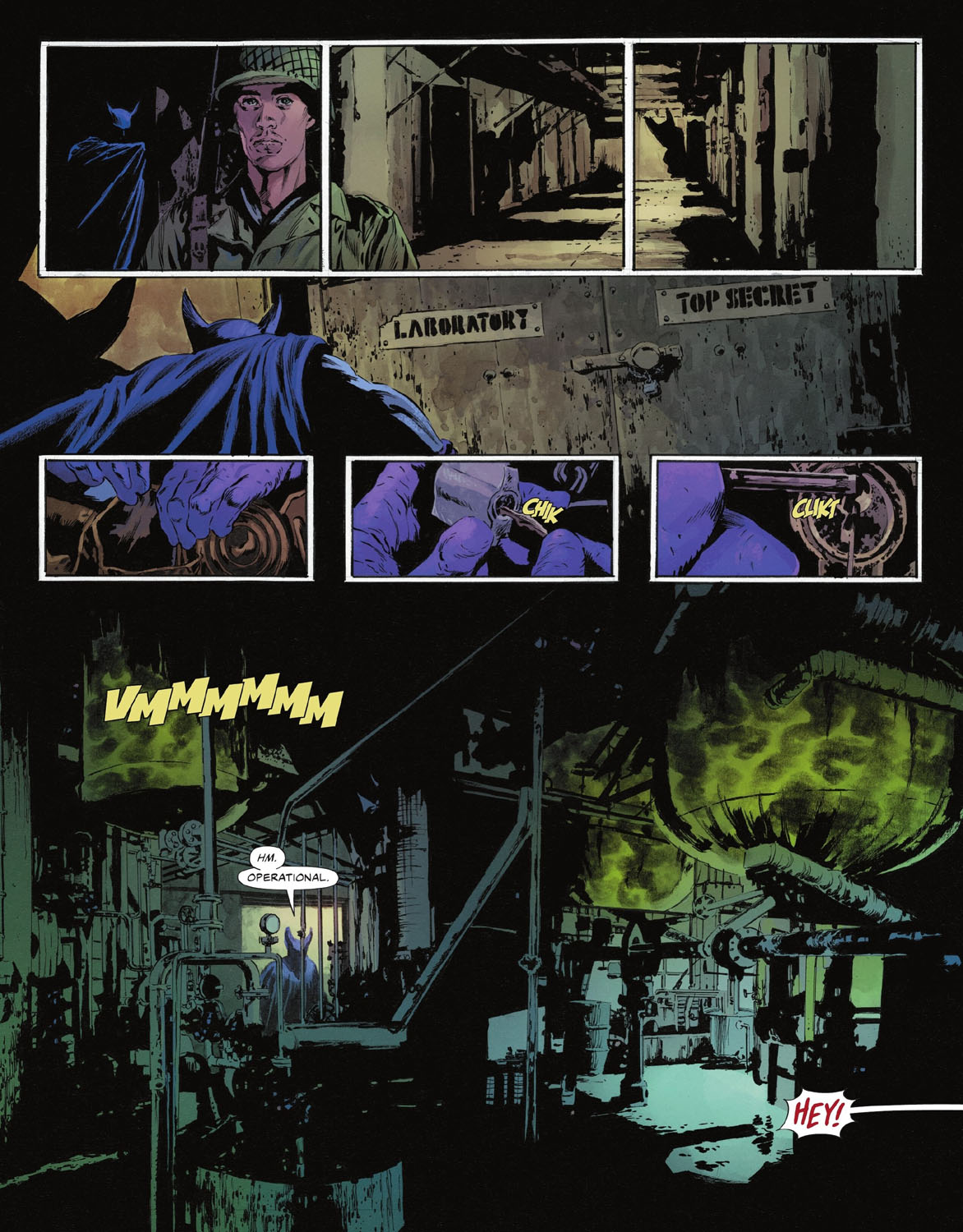 The Bat-Man: Second Knight #2 p.36 - Bat-Man in Stealth mode!