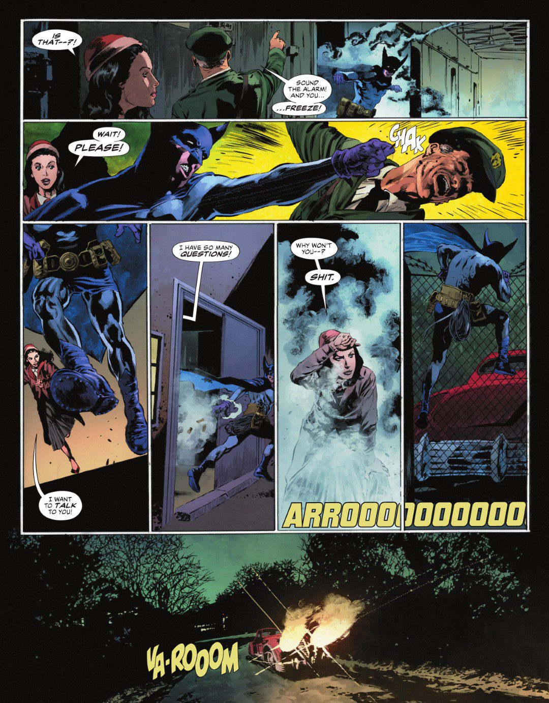 The Bat-Man: Second Knight #3 p.05 - Fighting his way out, Bat-Man rides off!