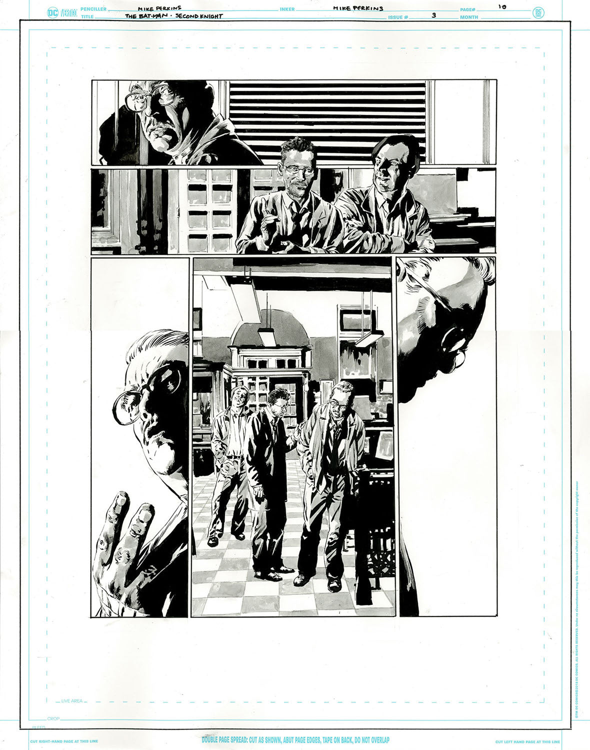 The Bat-Man: Second Knight #3 p.10 - Maxi, Rabbi Cohen & Commissioner Gordon