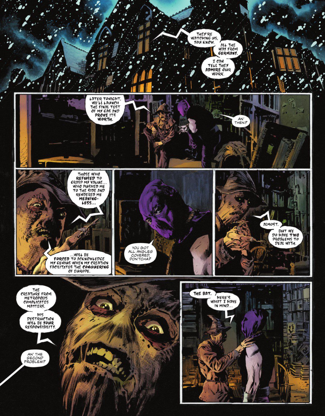 The Bat-Man: Second Knight #3 p.16 - Scarecrow & Hangman!