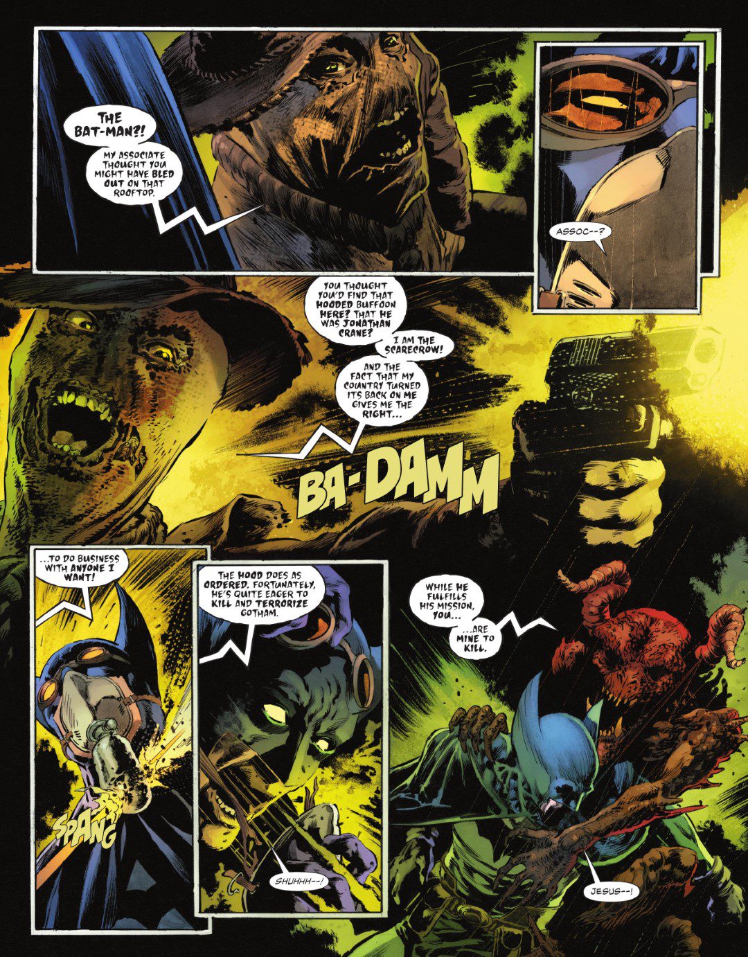 The Bat-Man: Second Knight #3 p.26 - Nightmarish Scarecrow Montage!