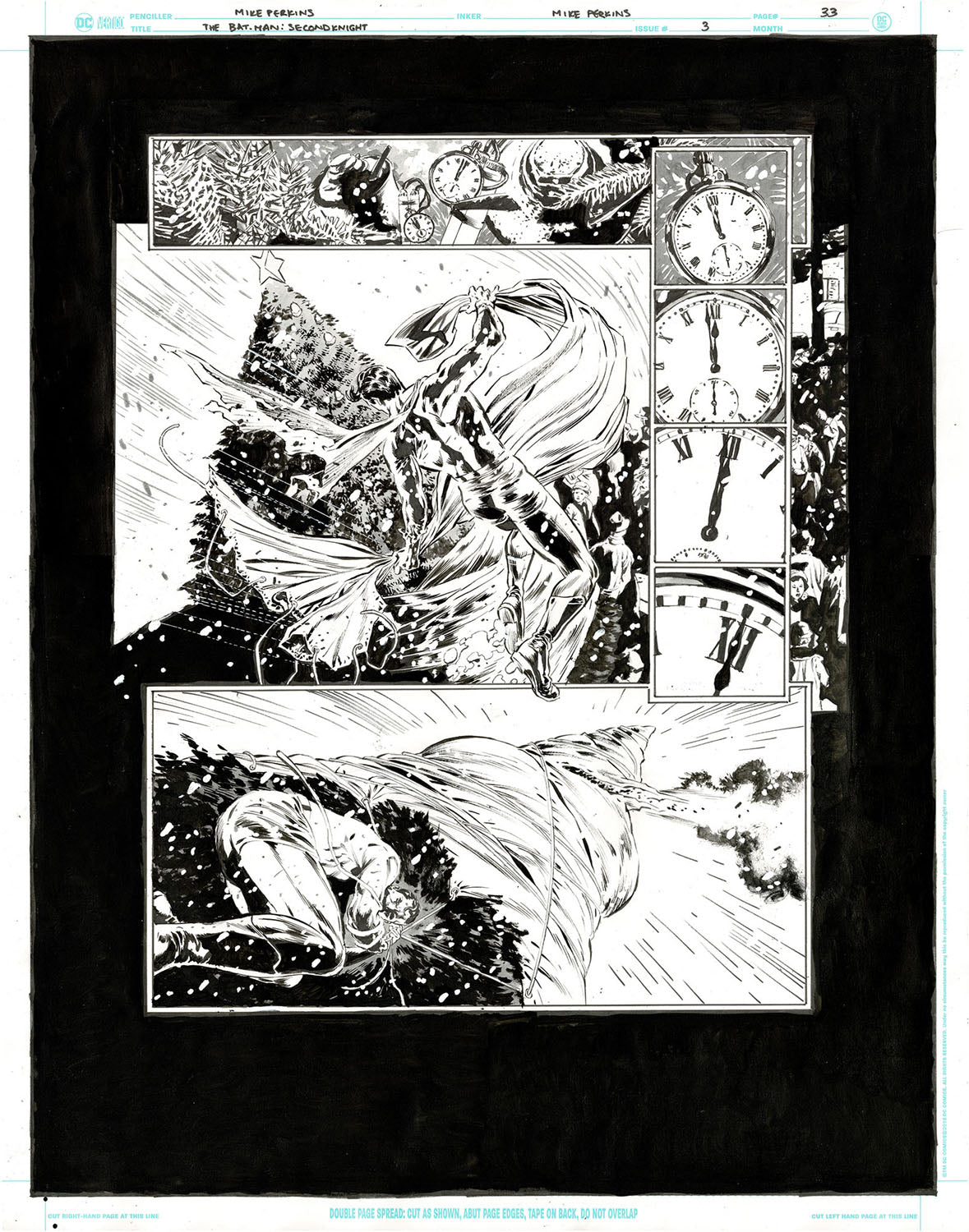The Bat-Man: Second Knight #3 p.33 - Superman Stops the Christmas Tree Bomb!