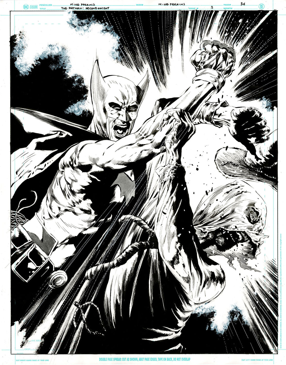 The Bat-Man: Second Knight #3 p.36 - Brass Knuckle Haymaker!