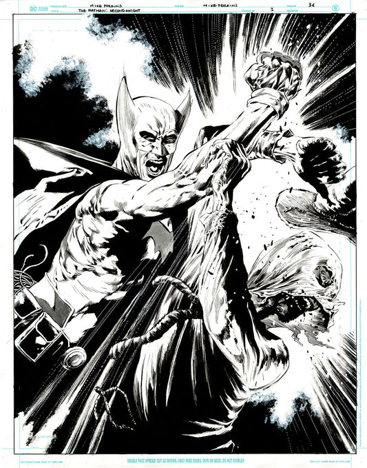The Bat-Man: Second Knight #3 p.36 - Brass Knuckle Haymaker!