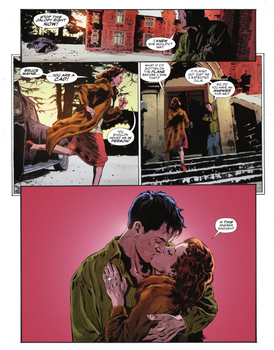The Bat-Man: Second Knight #3 p.47 - Bruce & Julie are Officially Engaged!