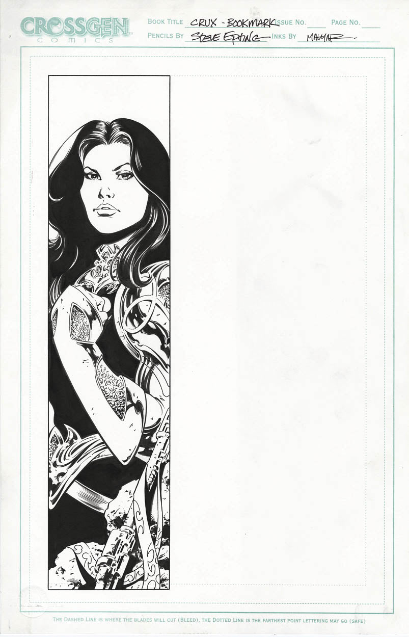 Epting, Steve - CrossGen Bookmark Art for Crux – Comic Book Art Gallery