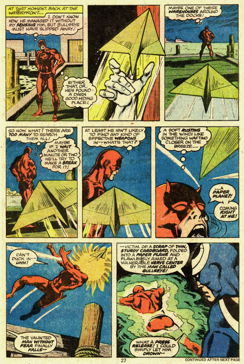 Brown, Bob - Daredevil #141 p.15 - Bullseye's Awesome Precision!