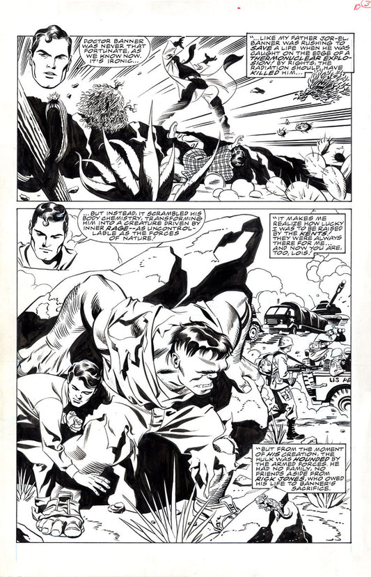 Rude, Steve - Hulk vs Superman - Kirby Origin Scenes!