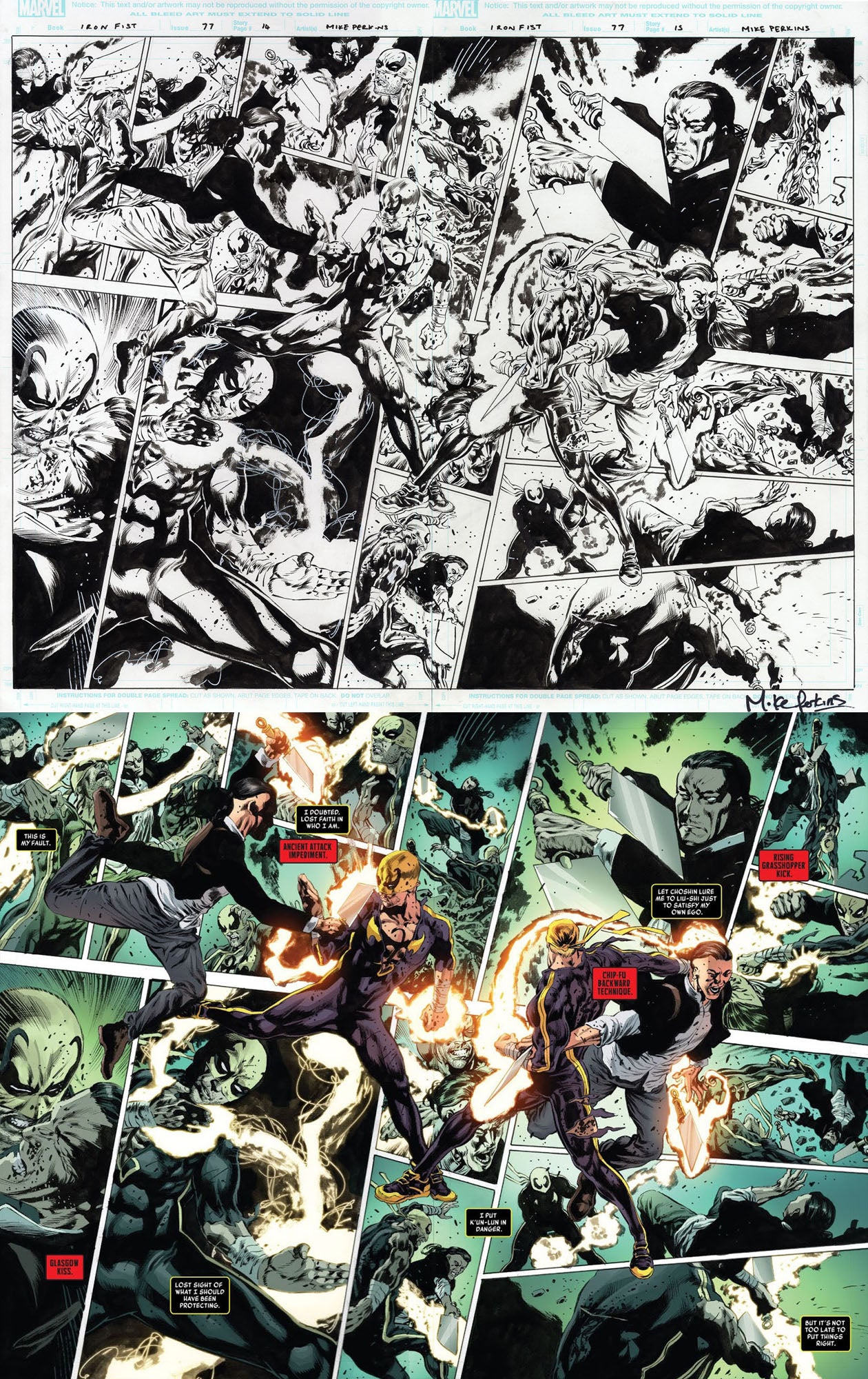 Perkins, Mike - Iron Fist #77 p.14 & 15