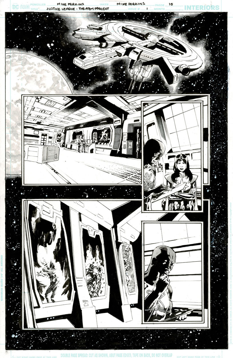 Justice League: The Atom Project #1 p.10 - Dr Light & Atom in the Watchtower!