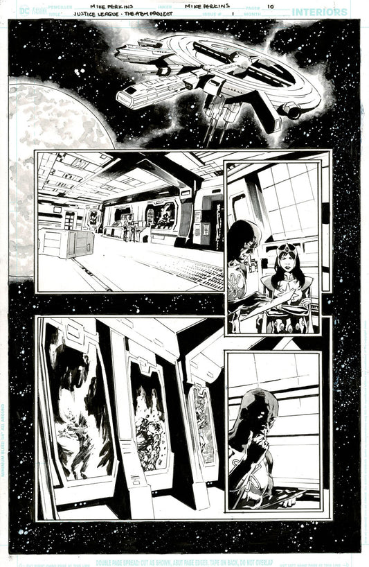 Justice League: The Atom Project #1 p.10 - Dr Light & Atom in the Watchtower!