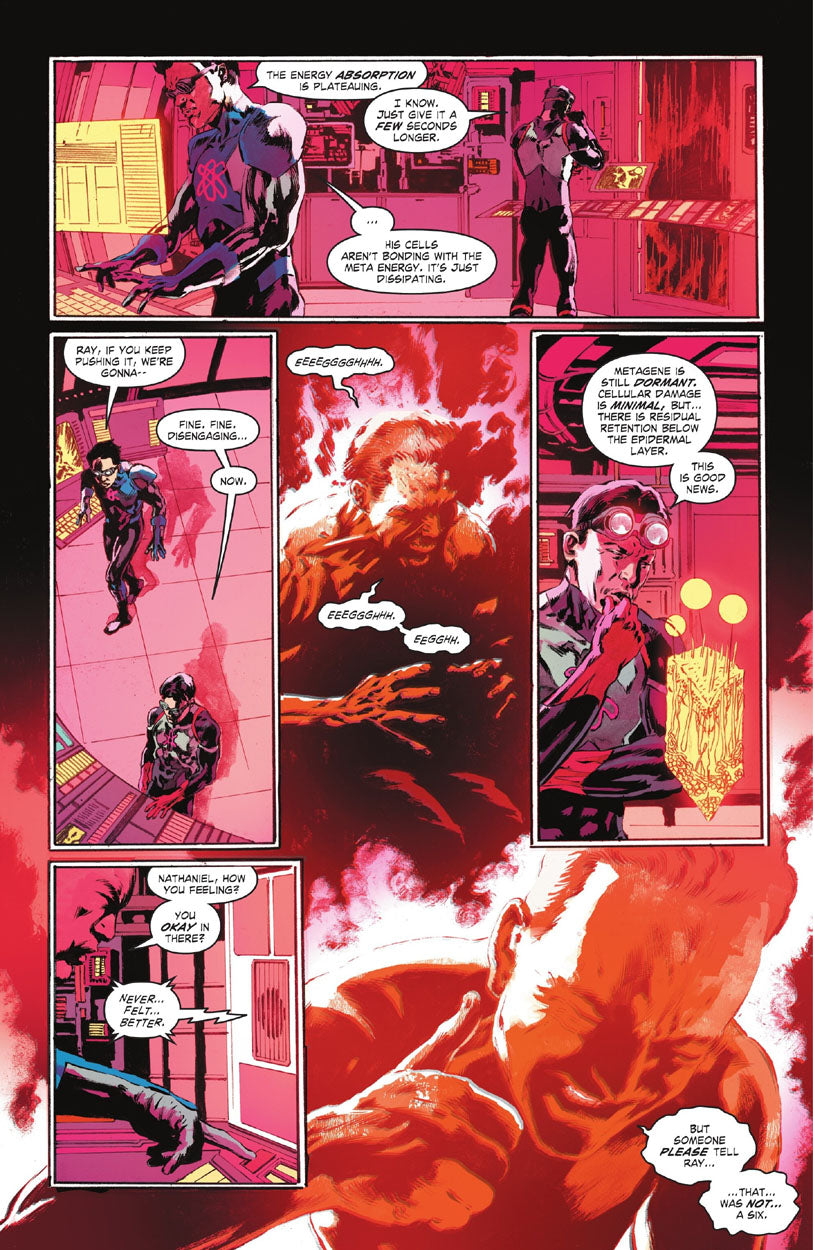 Justice League: The Atom Project #1 p.14 - Captain Atom getting his power back?