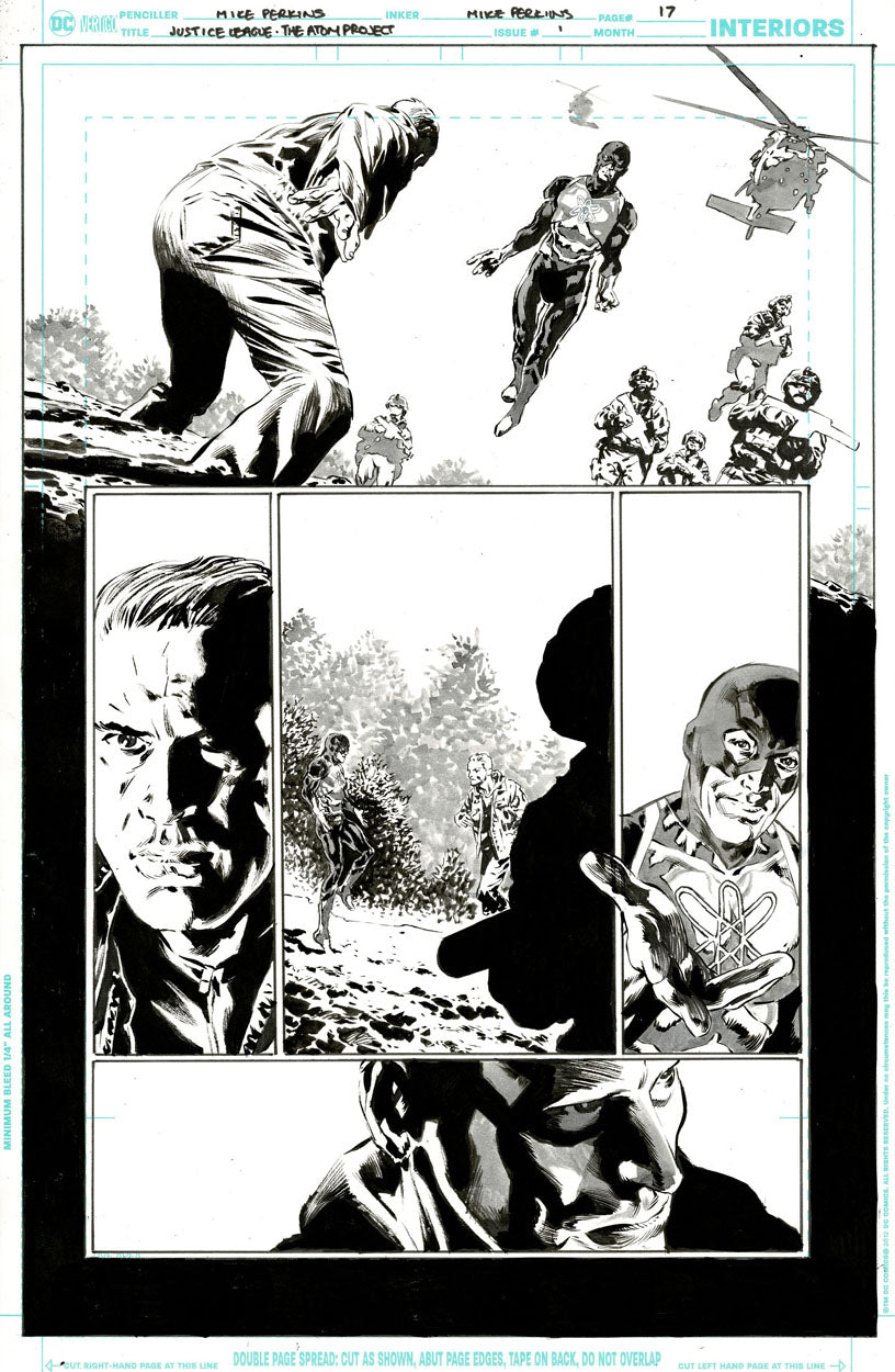 Justice League: The Atom Project #1 p.16 - The Atoms discuss ongoing testing!