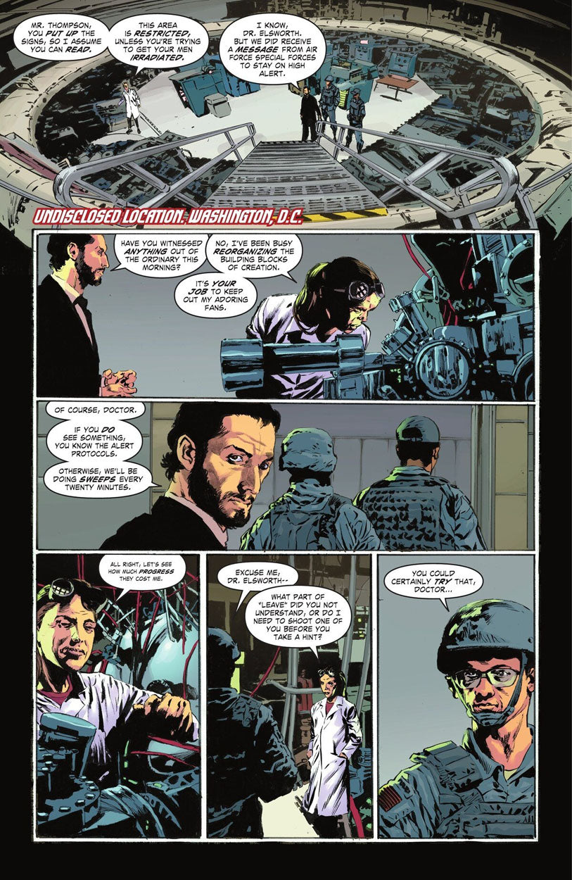Justice League: The Atom Project #2 p.09 - Captain Atom in disguise!