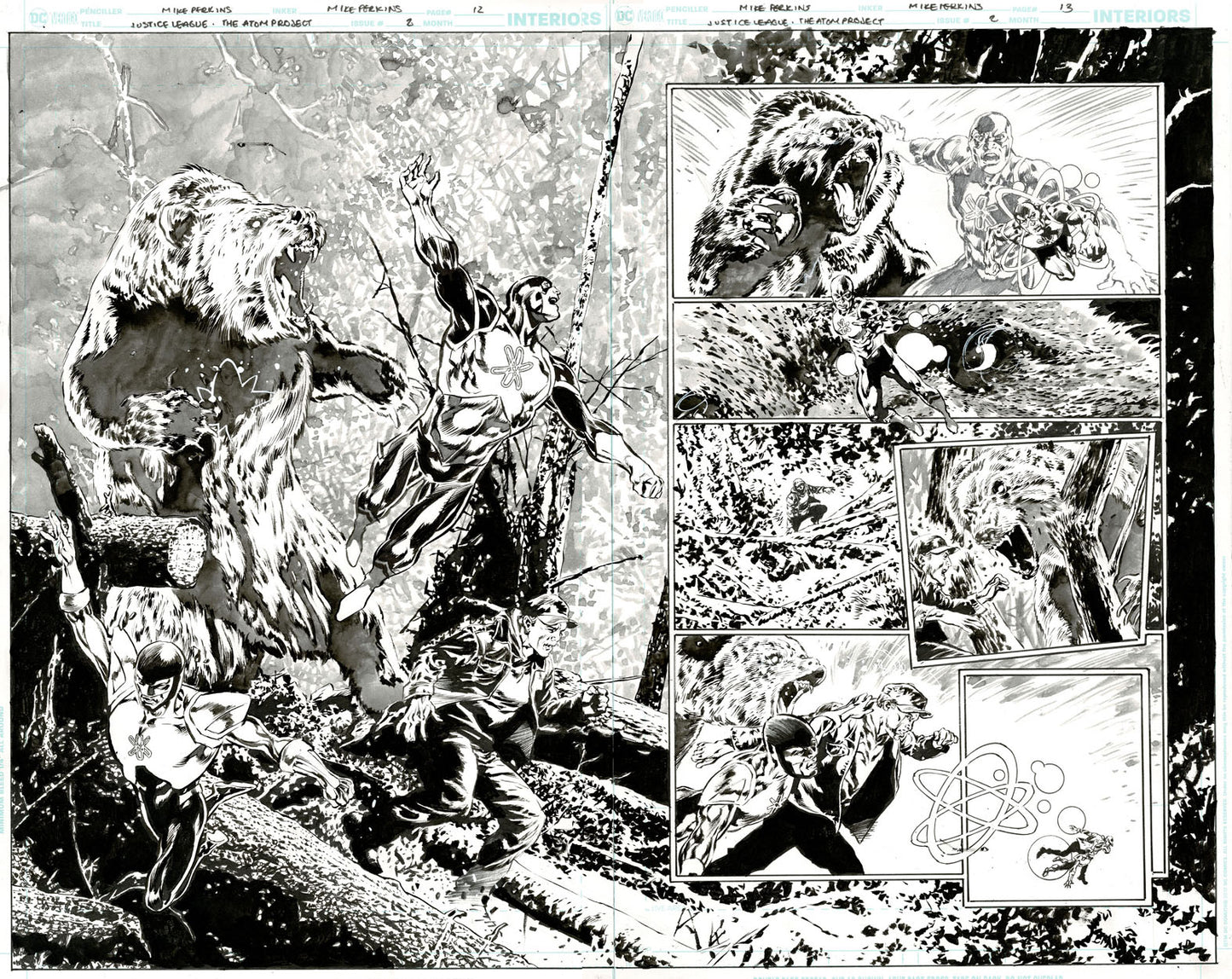 Justice League: The Atom Project #2 p.12 & 13 - Double Page Splash/Spread!