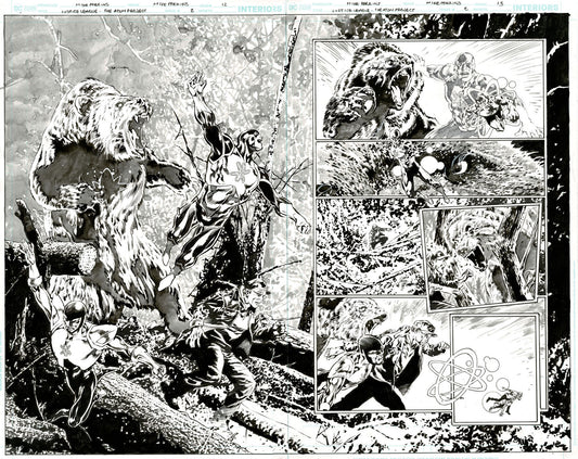 Justice League: The Atom Project #2 p.12 & 13 - Double Page Splash/Spread!