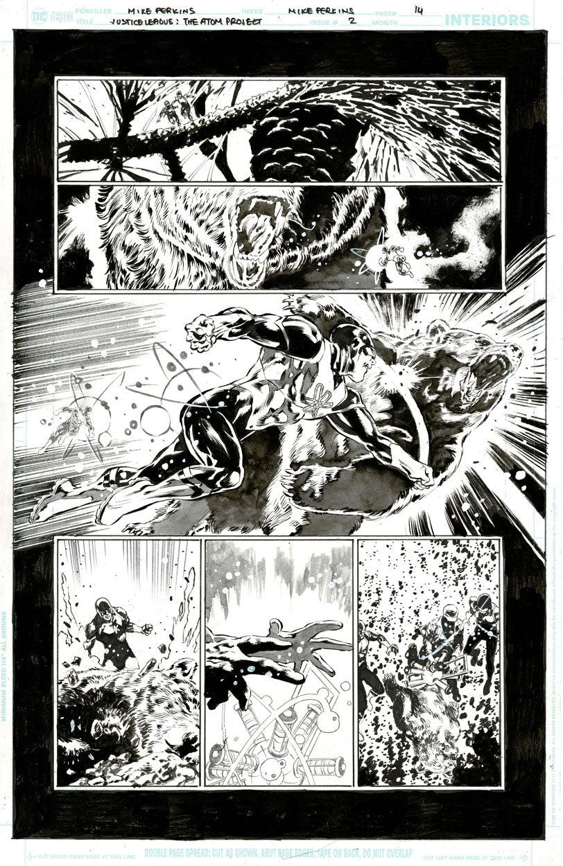 Justice League: The Atom Project #2 p.14 - Atom vs Grizzly Atom!