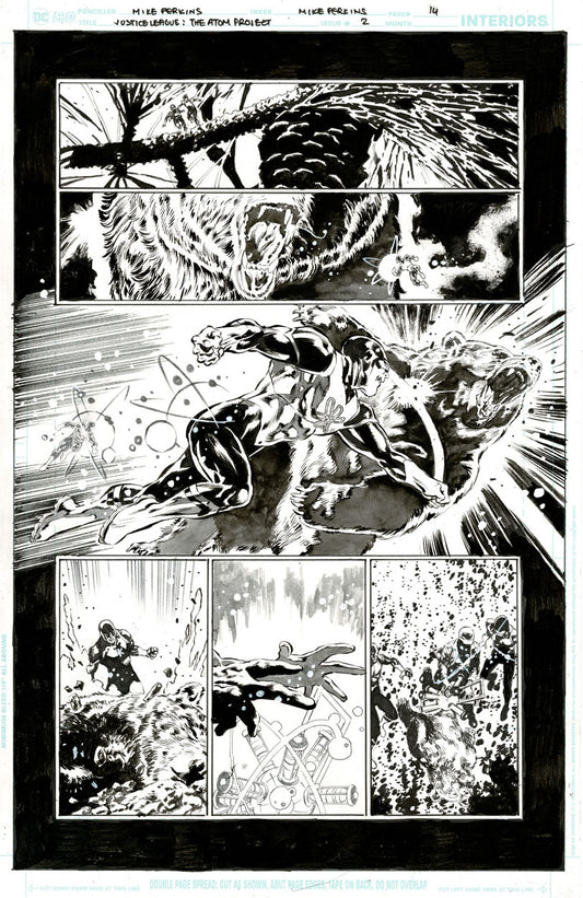 Justice League: The Atom Project #2 p.14 - Atom vs Grizzly Atom!