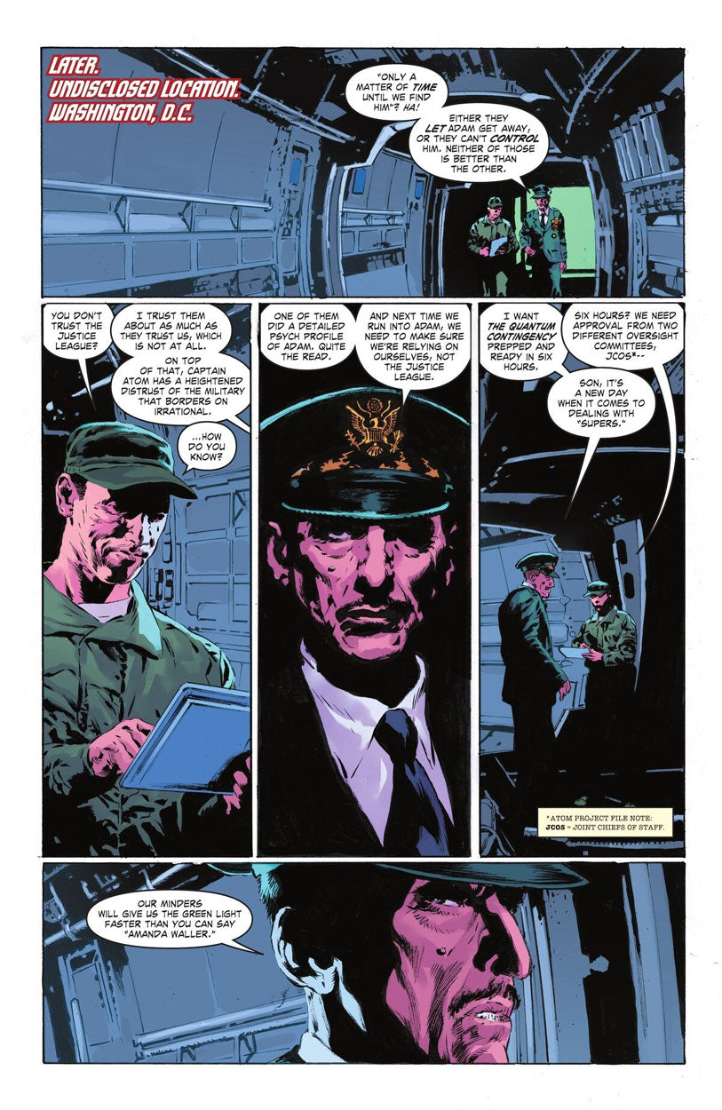 Justice League: The Atom Project #2 p.19 - Military A-Hole!