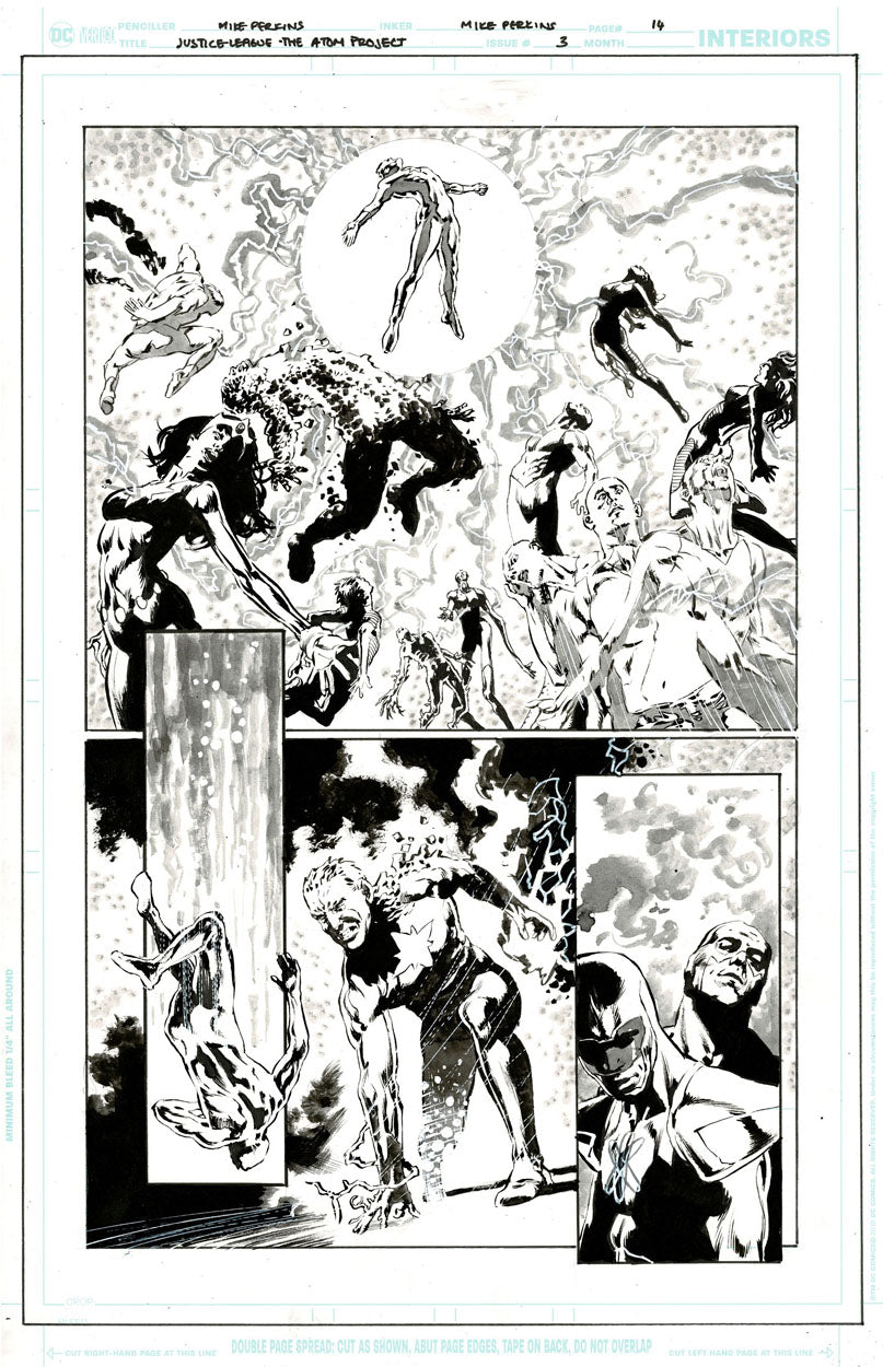 Justice League: The Atom Project #3 p.14 - Two Half-Splashes!