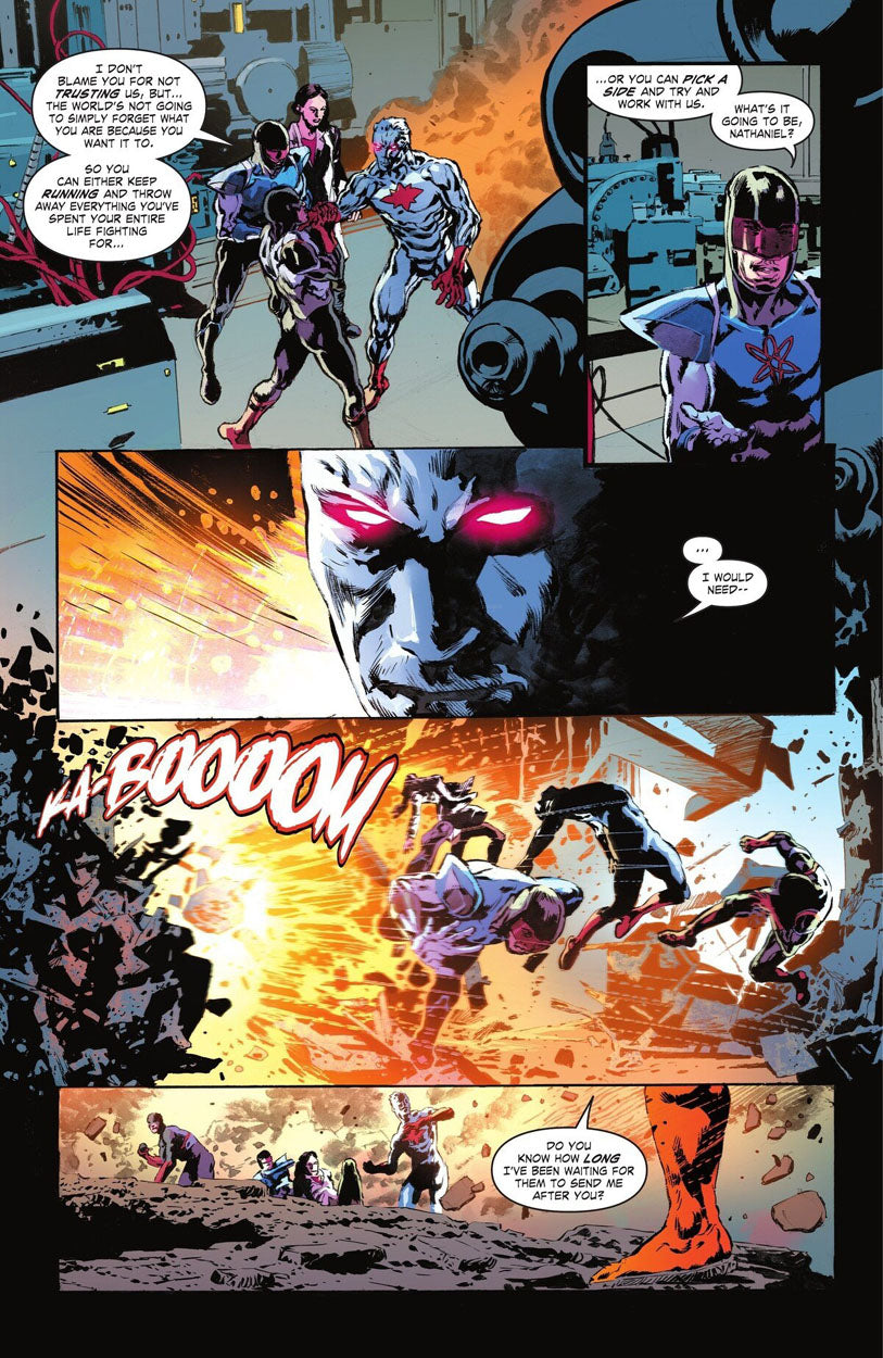 Justice League: The Atom Project #3 p.19 - The Atoms & Captain Atom!