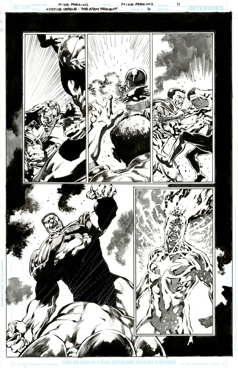 Justice League: The Atom Project #4 p.11 - The Atom & Captain Atom vs Major Force!