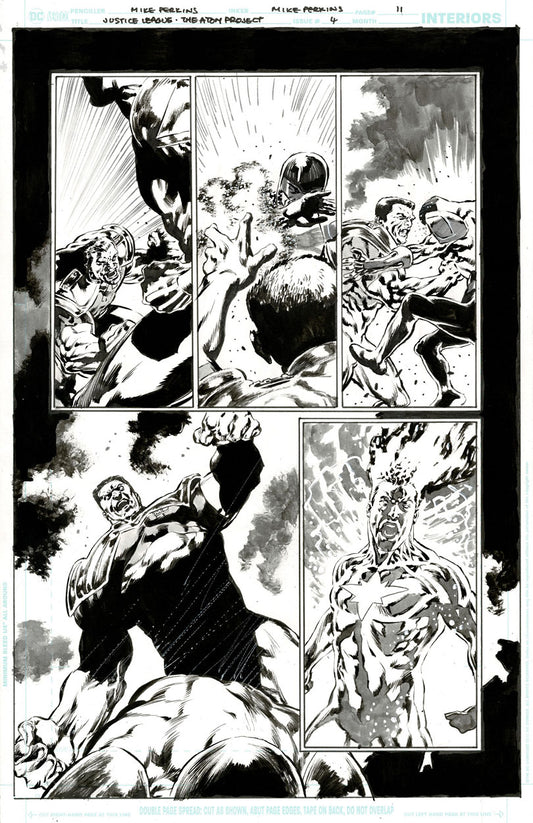 Justice League: The Atom Project #4 p.11 - The Atom & Captain Atom vs Major Force!