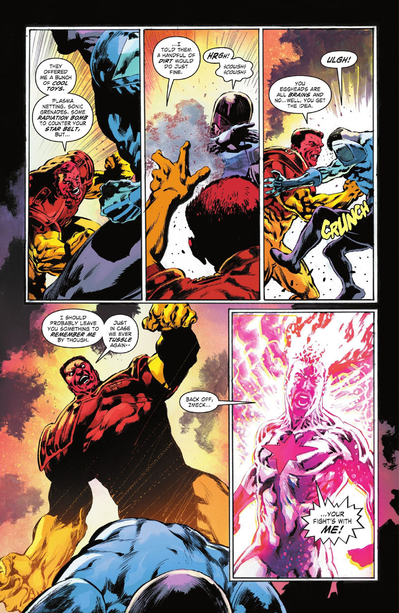 Justice League: The Atom Project #4 p.11 - The Atom & Captain Atom vs Major Force!